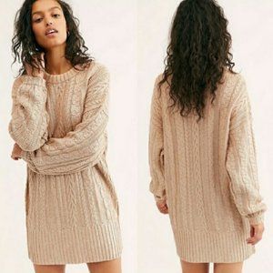 free people || gold as gold sweater dress
